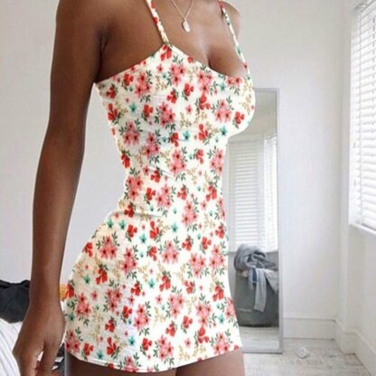 White Strappy Bodycon Dress - Image 3