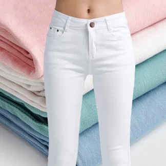 Skinny Slim White Pants